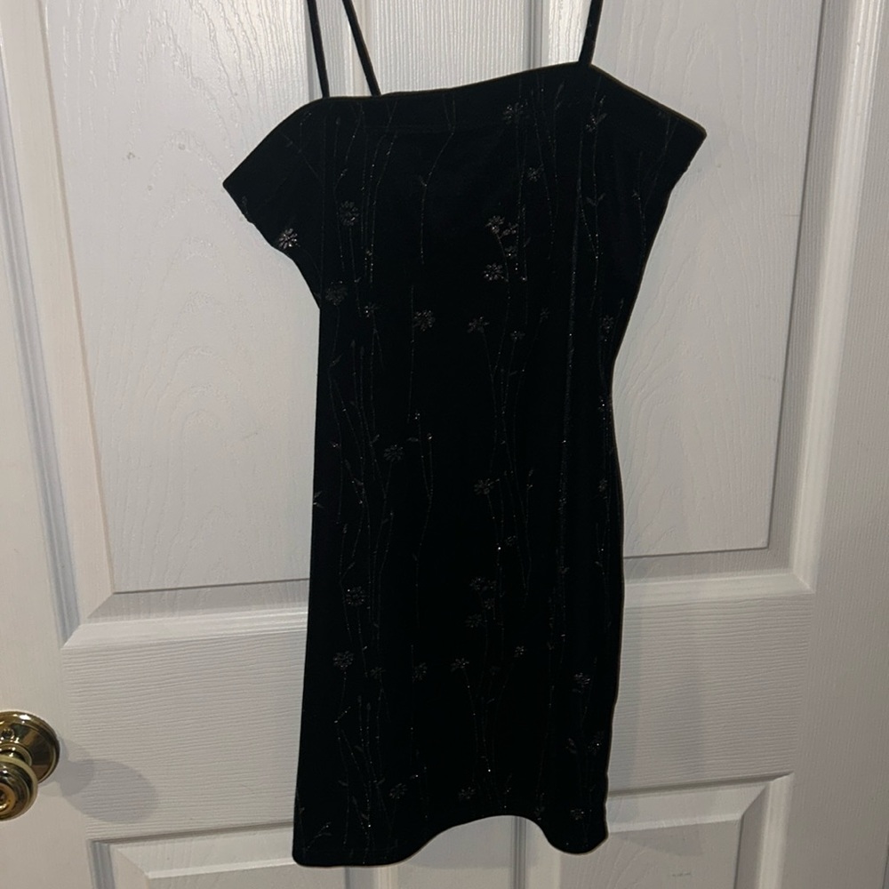 Black Velvet Mini Dress